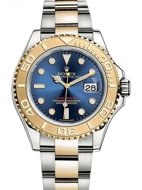 rolex yacht master blue gold|rolex yacht master 40mm price.